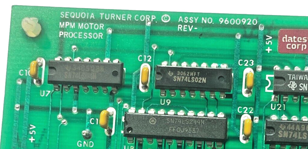 Sequoia-Turner 9600920 Hematology Analyzer MPM Motor Processor Board Assembly