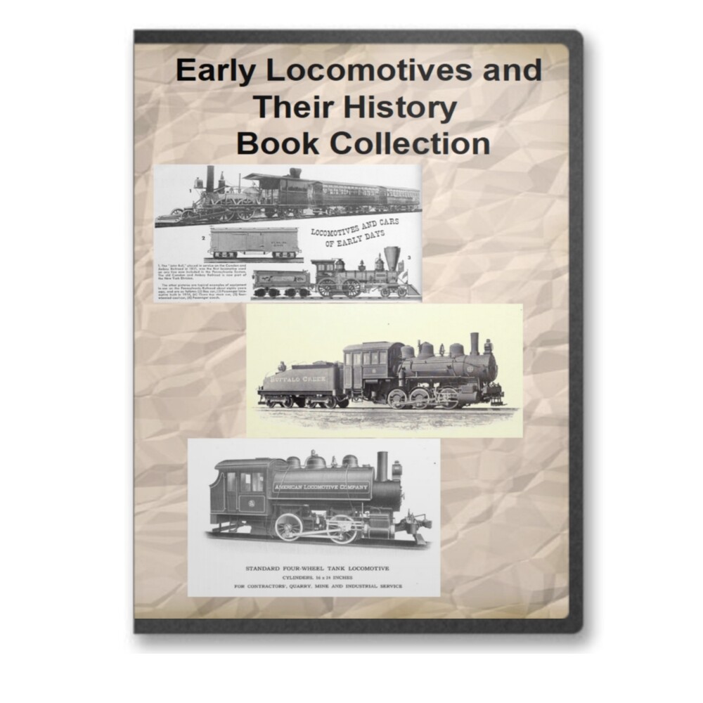 Train Locomotives Early Railroad History 8 Historic Railway Rail Books CD - D313
