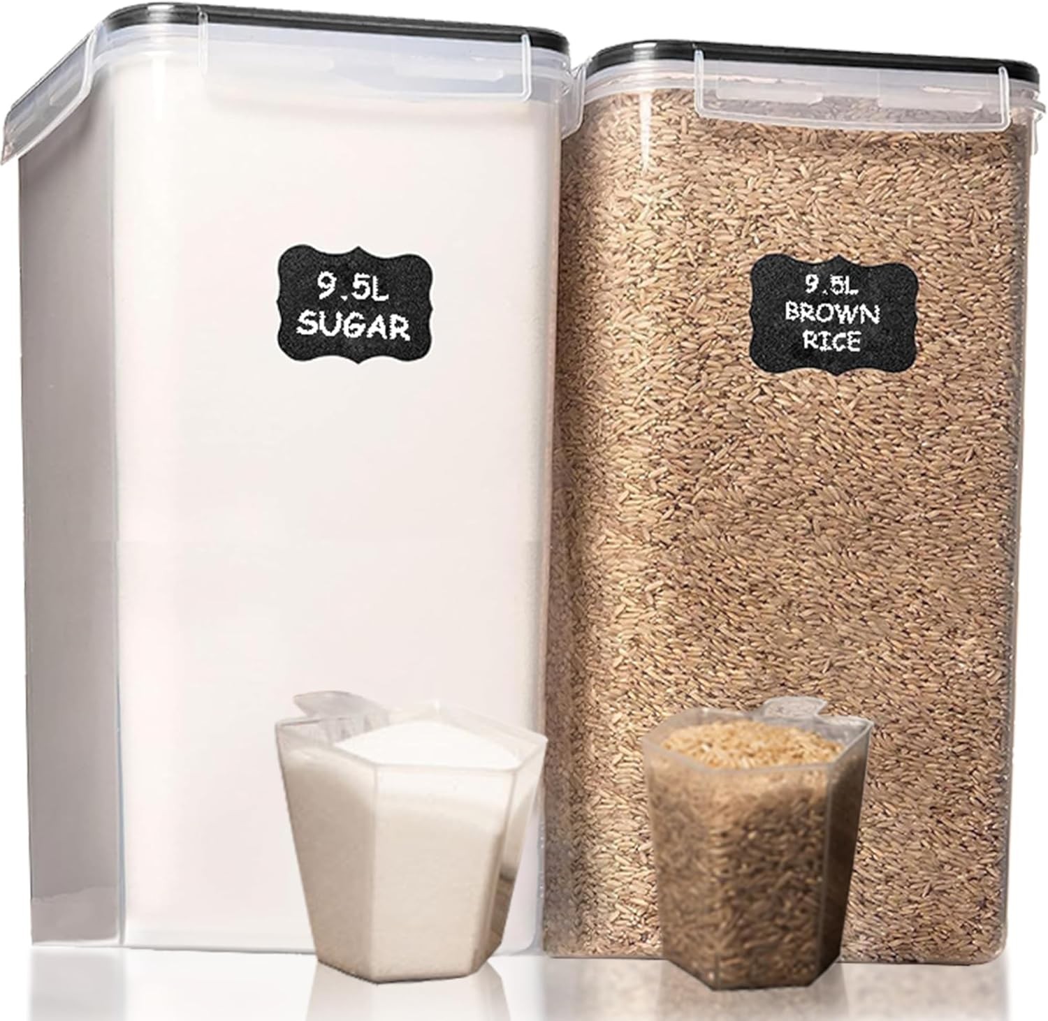 Sh 2 PC (9.5L | 321 Oz) Extra Lar Bulk Food Stora Containers with