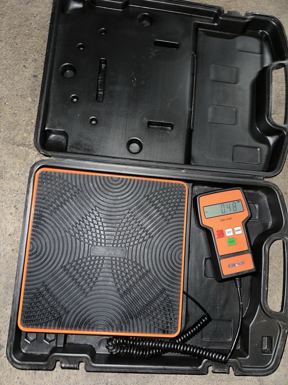Elitech lmc-100f electronic digital refrigerant charging scale 220lb