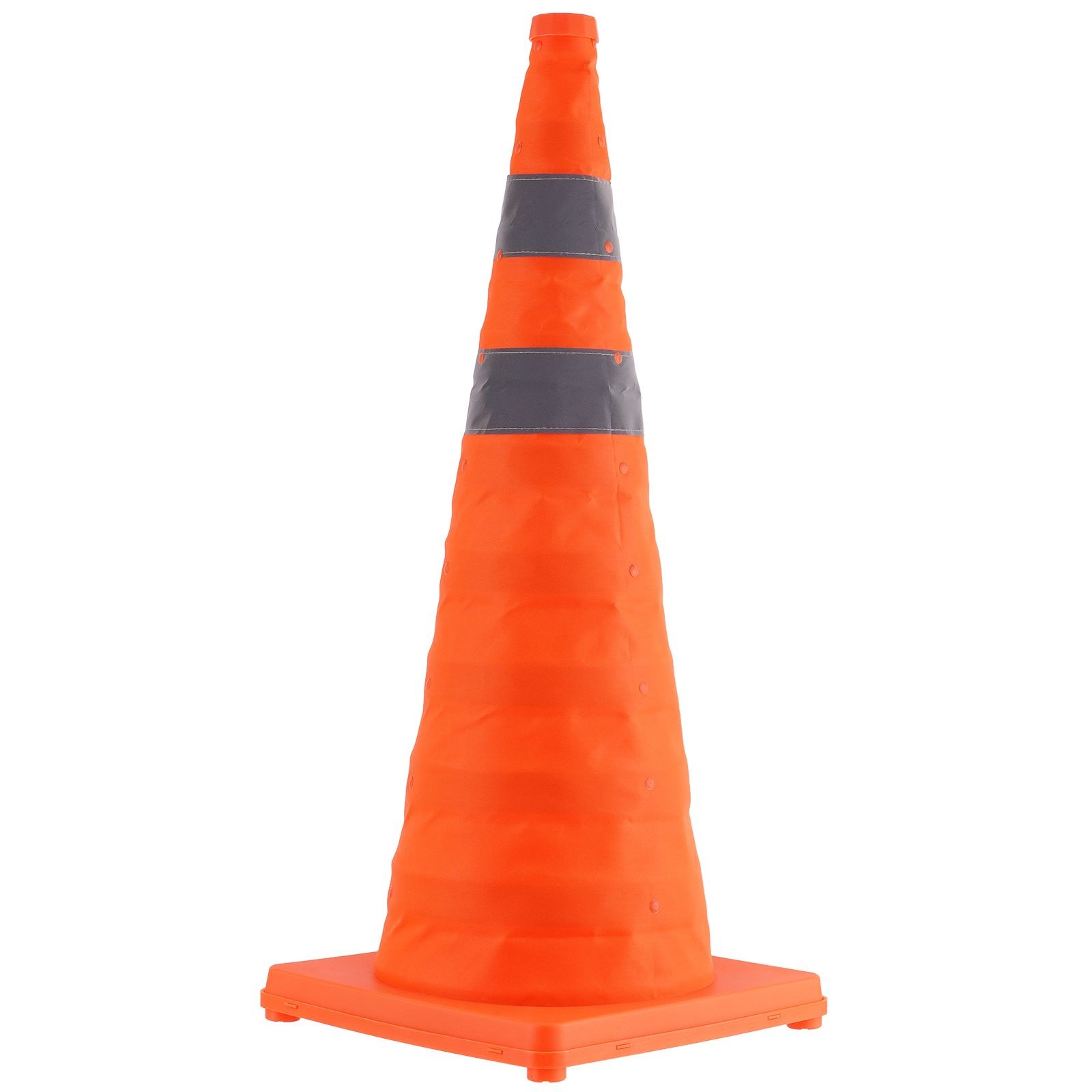 Collapsible 28in Safety Cones 4 Pack Reflective Storage Bag