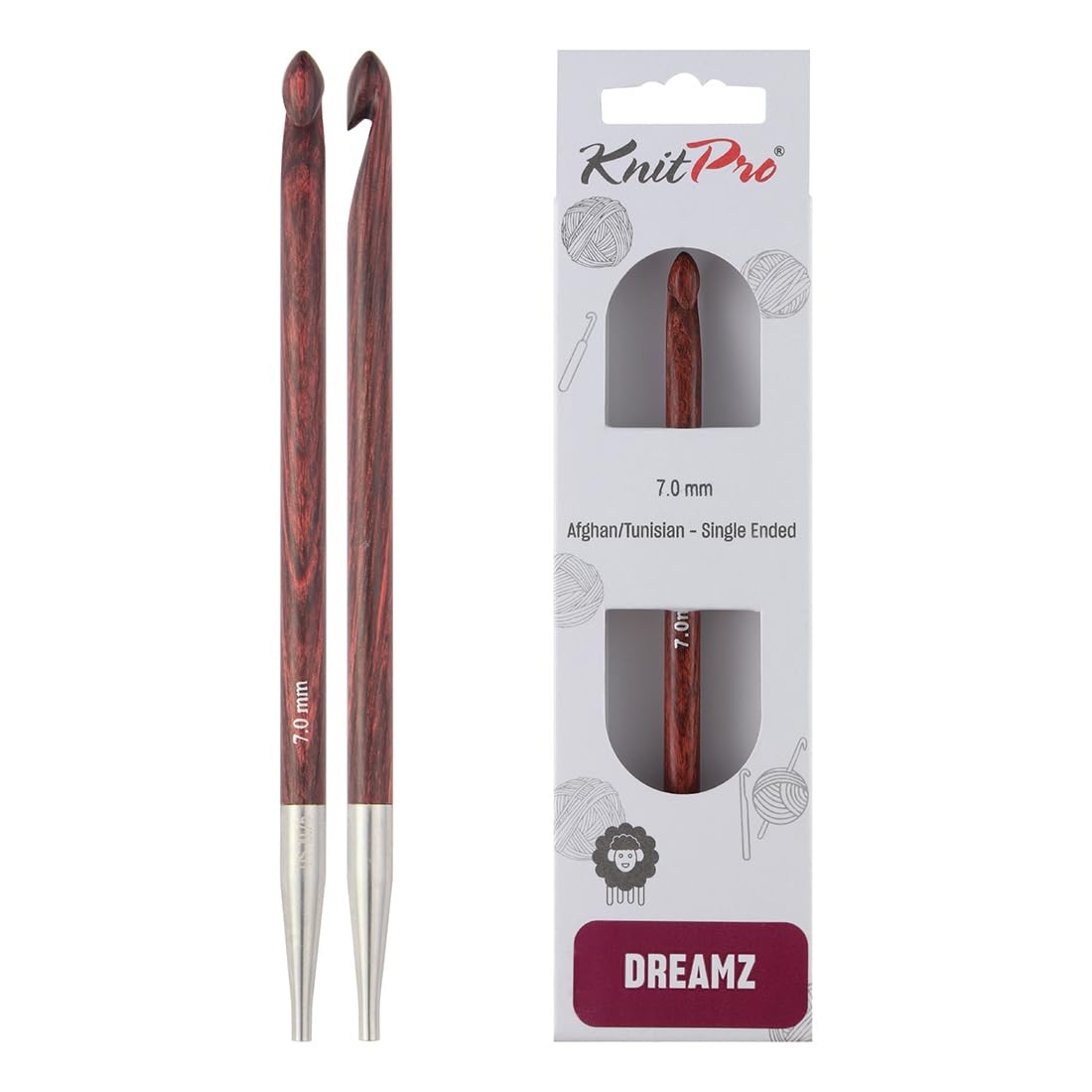 Dreamz Afghan/Tunisian Crochet Hook 7mm Hand Craft Knitting Tool