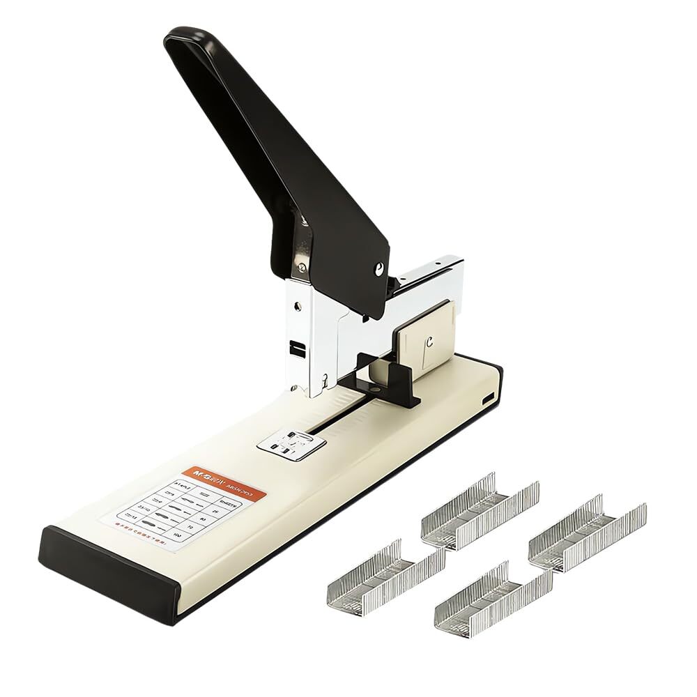 Heavy Duty Stapler with 1000 Staples, 100 Sheet High Capacity Manual Big Stapler