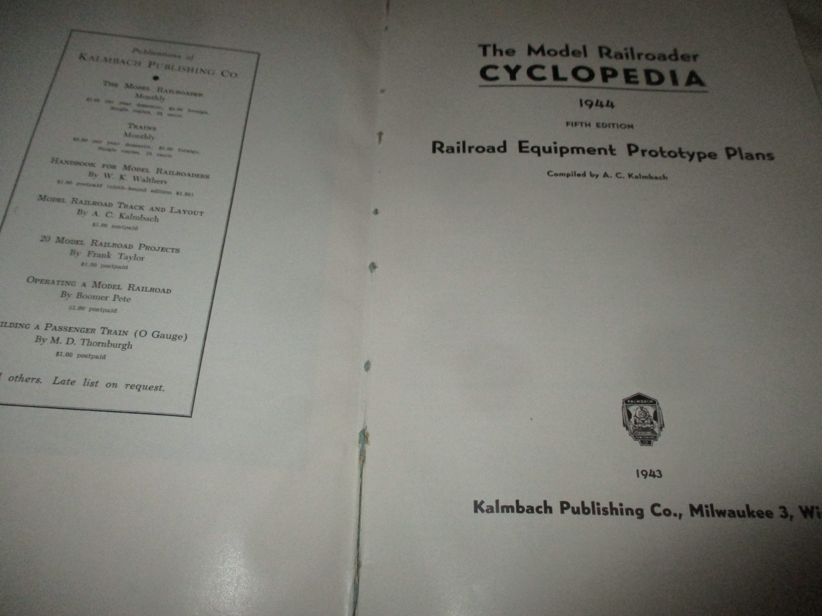Model Railroader Cyclopedia 1944 Edition Railroad Equipment Prototype Plans Book