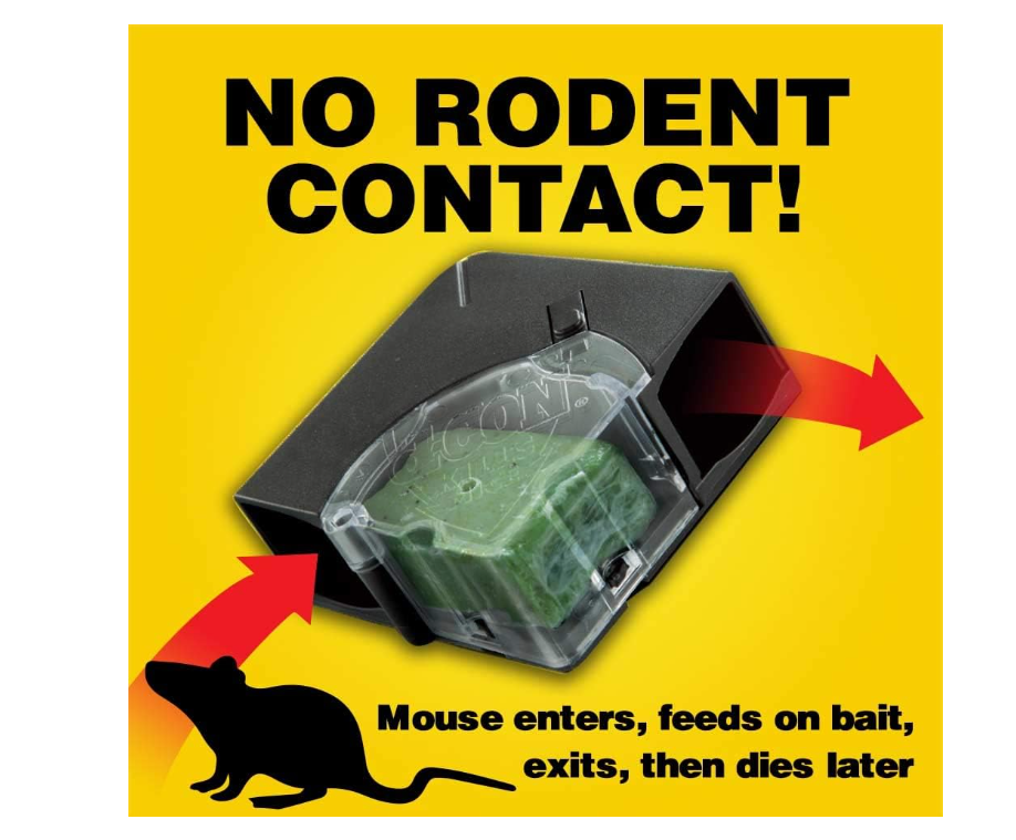 d-CON Refillable Corner Fit Mouse Bait Station, 1 Trap + 18 Bait Refills