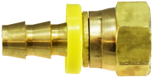 4122-12-12  3/4" Brass Push On Lock Hose Barb x 3/4" Female JIC 07206-0606