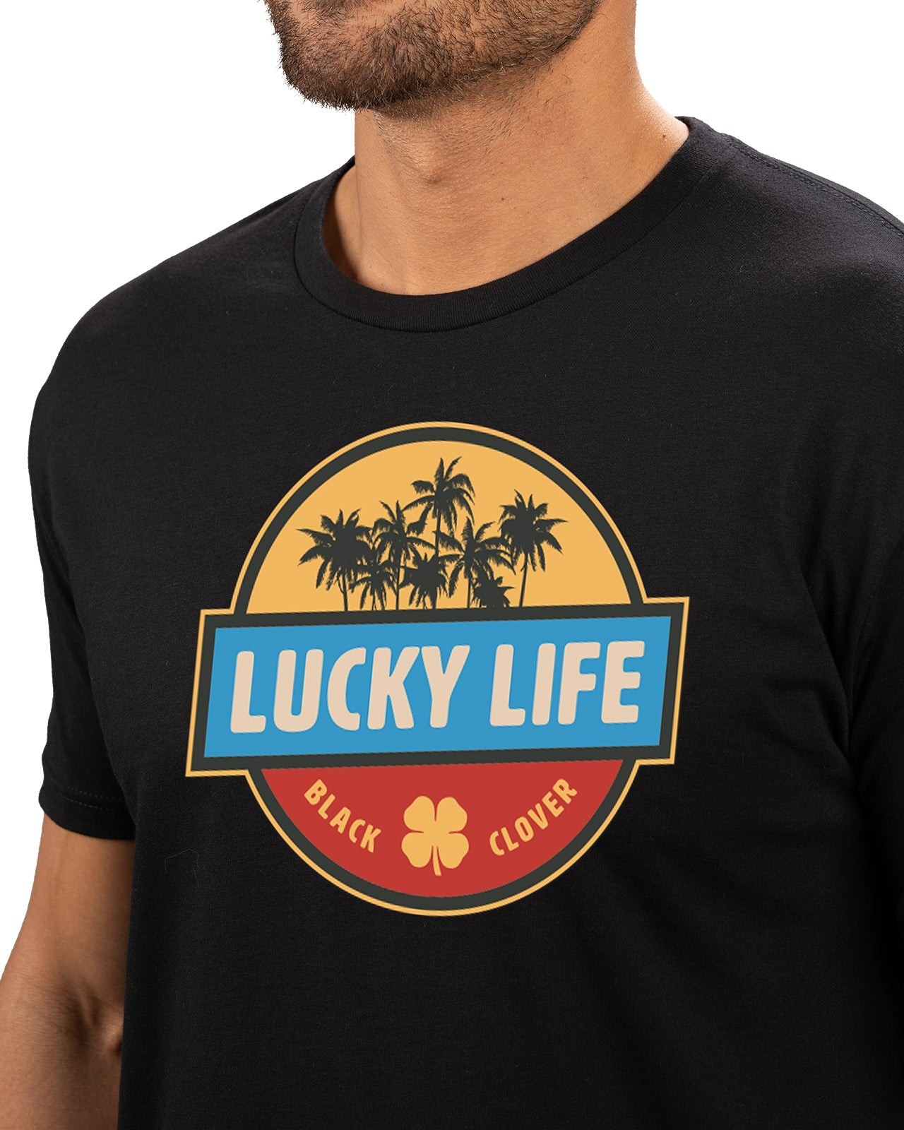 Black Clover Golf Graphic Lucky Life Men's T-Shirt NEW Black