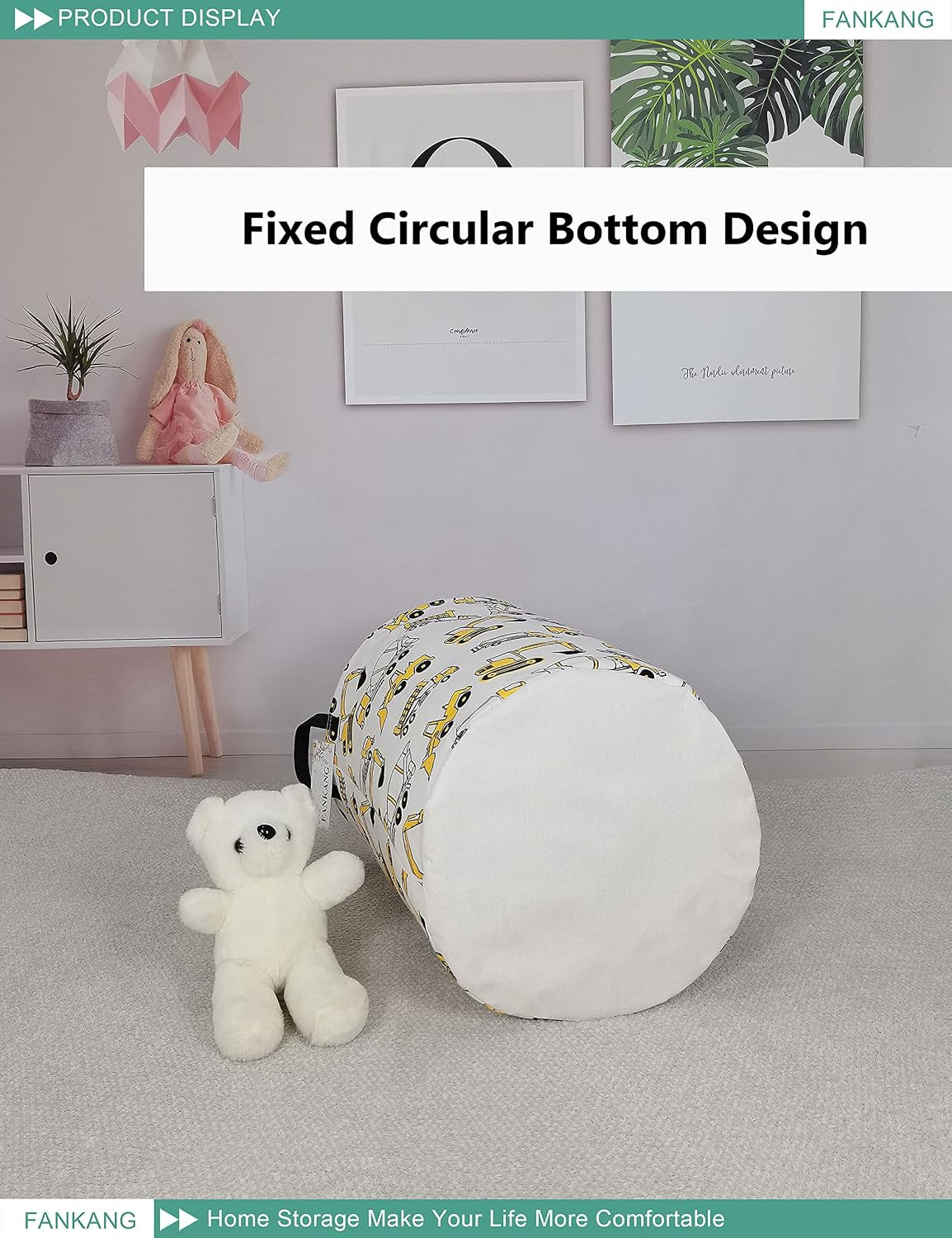 Storage Bin Foldable Nursery Organizer Basket Excavator | Foldable with Waterpro