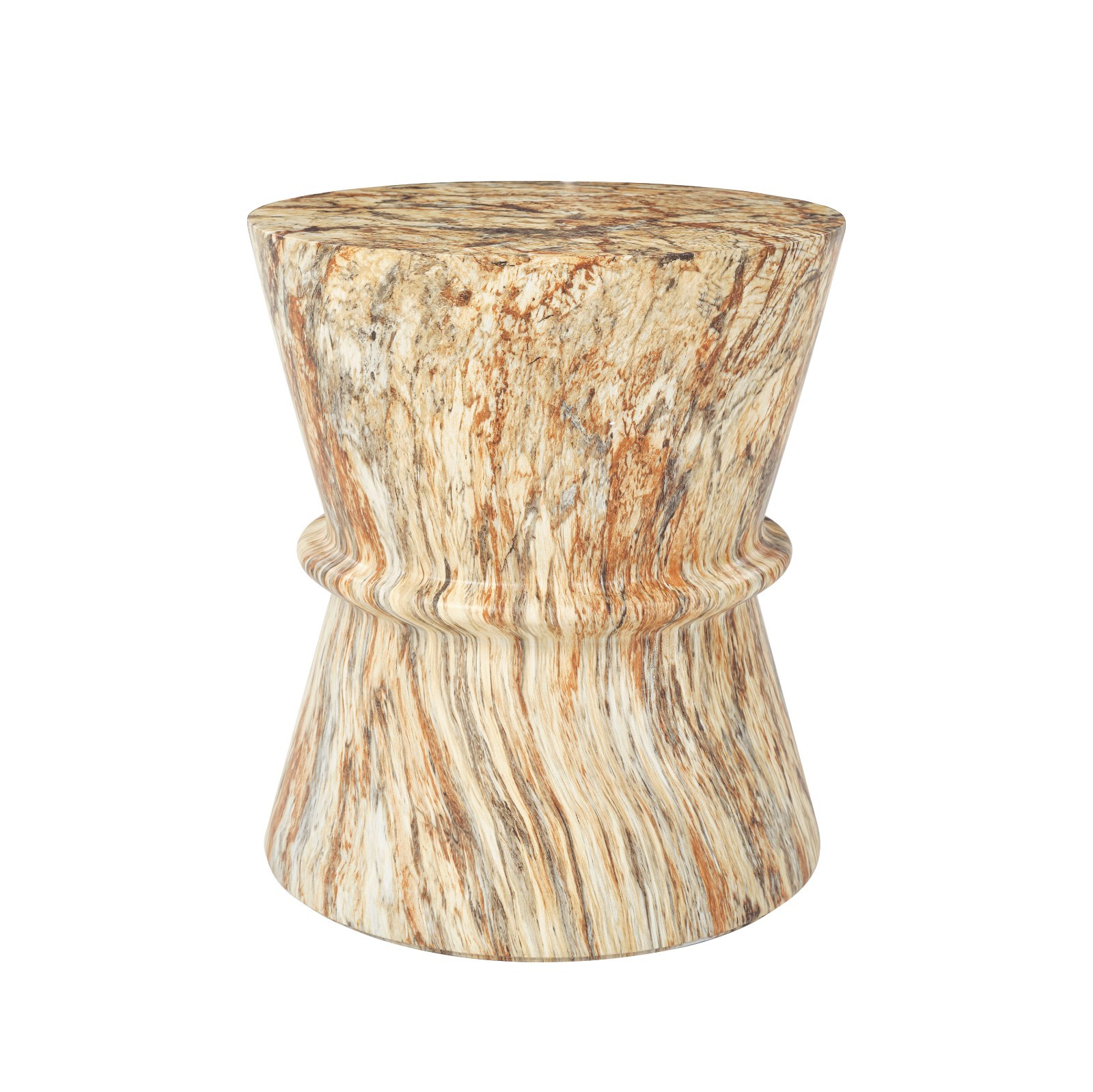 Lightweight Concrete Hourglass Side Table for Garden