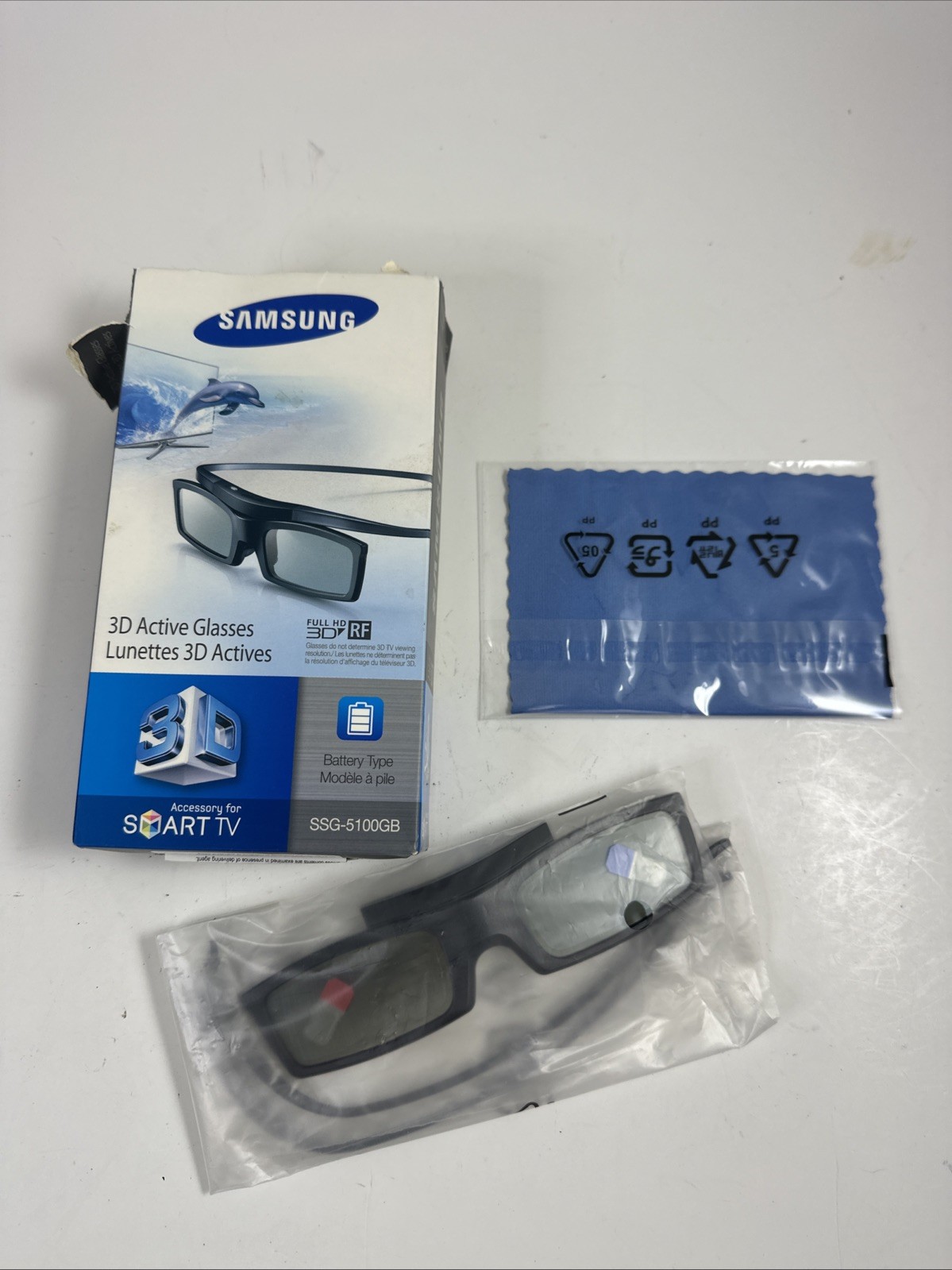 Samsung SSG-5100GB Active 3D Glasses Open Box Booklet Missing