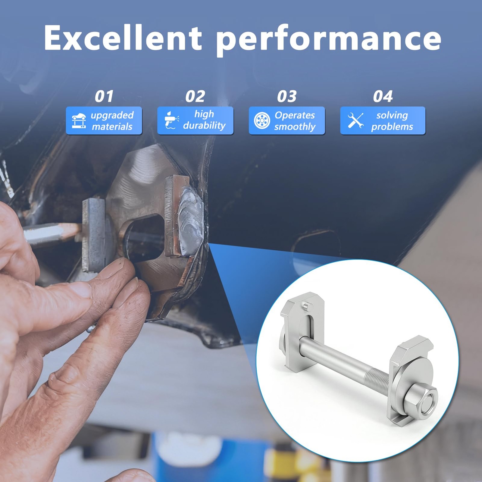 Front Caster Camber Kit Camber/Caster Adjustment Bolts Kit Compatible with 20...
