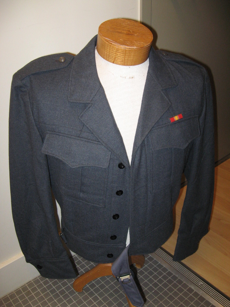 Norway Norwegian Air Force Vintage Flyvapnet Military Short Blue Jacket Nr.52 M
