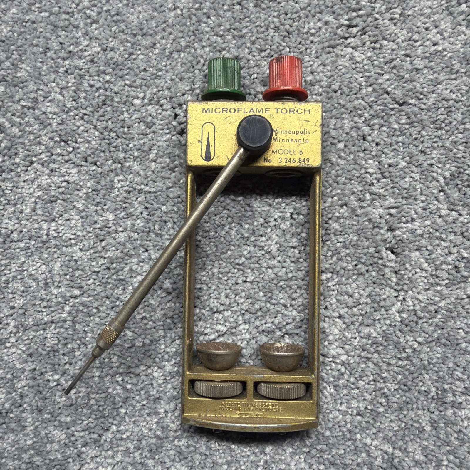 Vintage Microflame Inc. Model B miniature soldering and brazing torch
