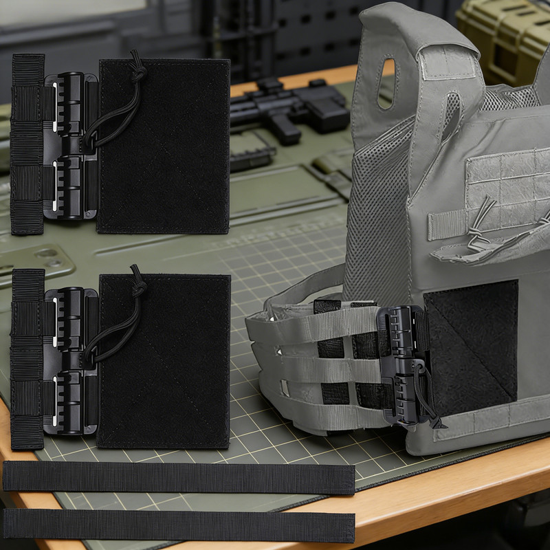 Tactical Vest Quick Release Buckle Set Molle Buckle with Hook and Loop Hunting