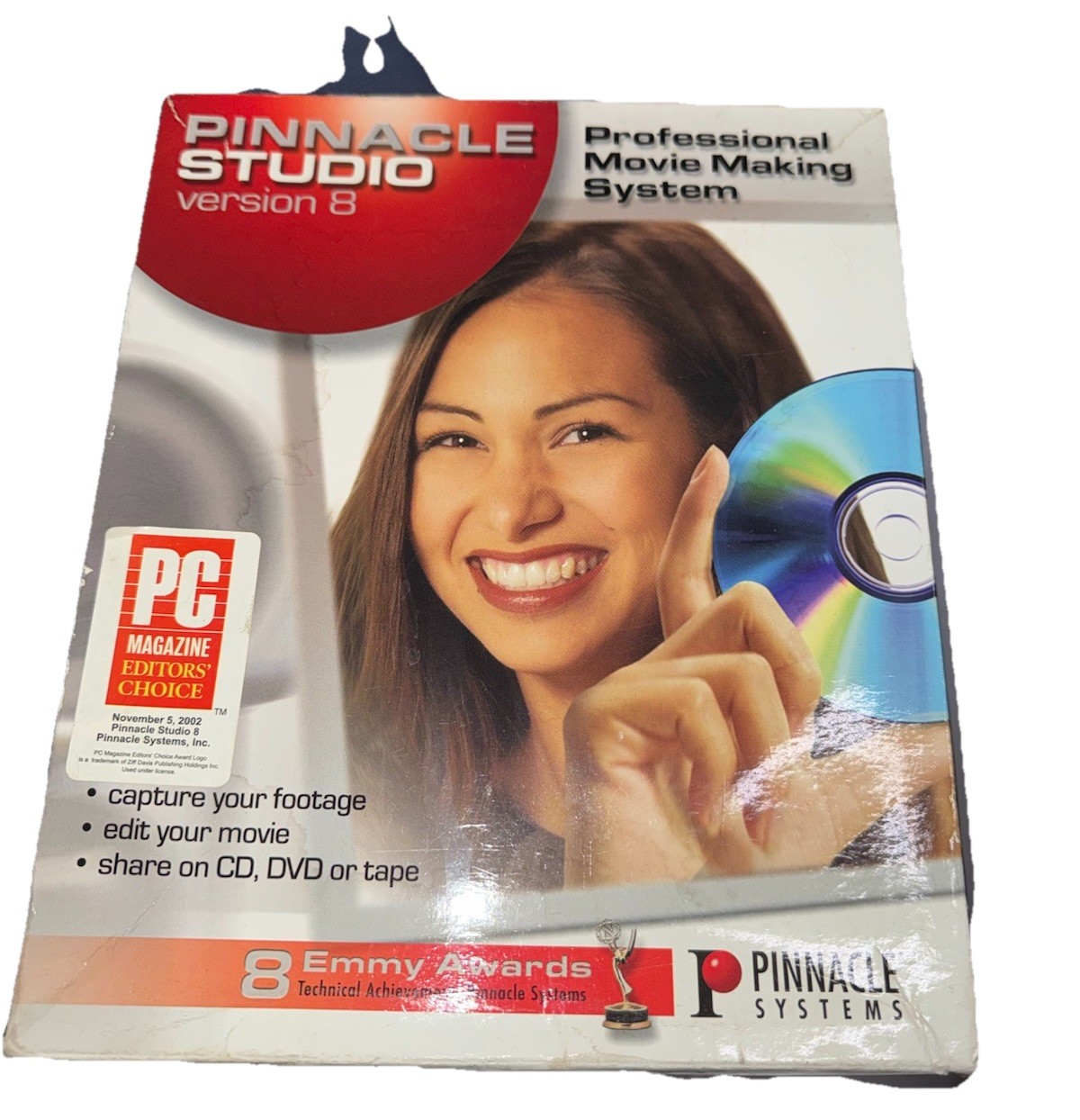 Vintage 2002 Pinnacle Studio Version 8 Video Editing Software Windows98SE +