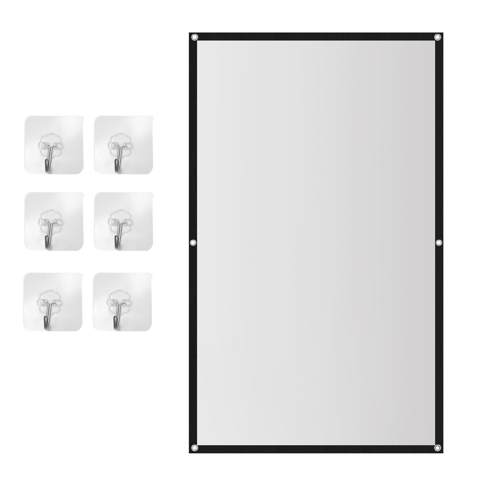 Portable Projector Screen for Home Theater Outdoor  White Foldable -Crease8282