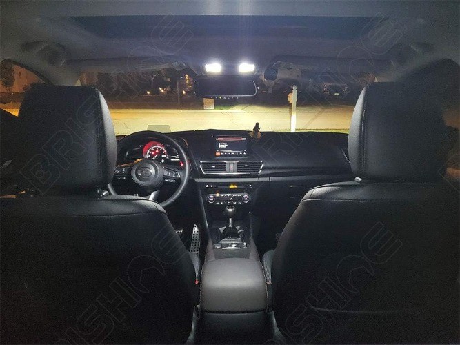 White Interior LED Lights Kit for Hatchback 2003 2004 Size: Mazda 3 Hatchback