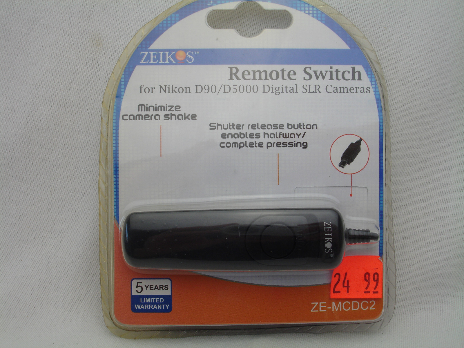 Zeikos Remote Switch for Nikon D90 D5000 Camera