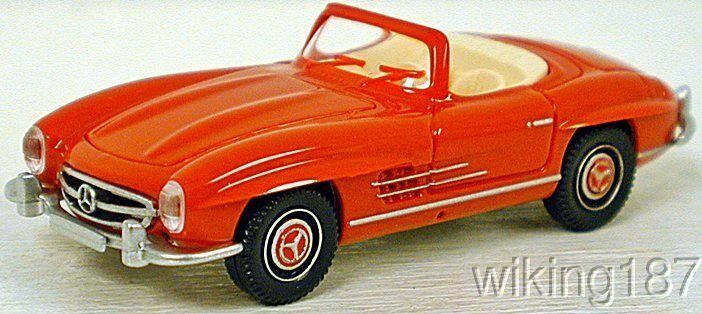 Wiking NEW HO Classic 1950's era Mercedes Benz 300 SL Roadster in Blood Orange