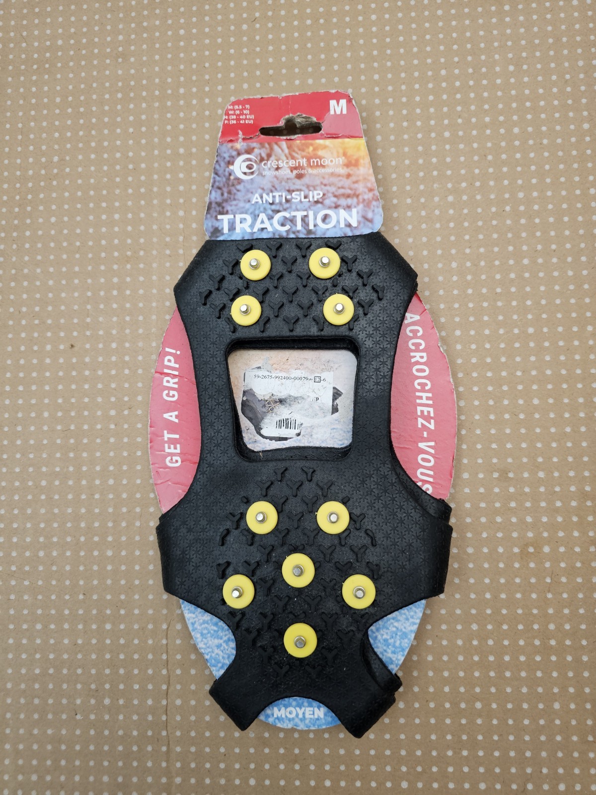 New Crescent Moon Anti Slip Traction Snow Shoe Accessory Medium Pair Unisex