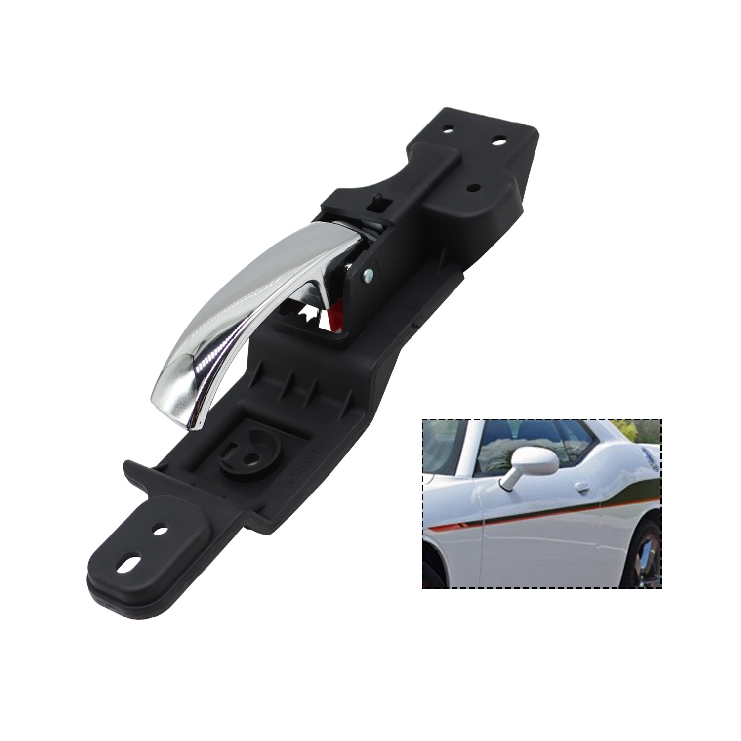 Front Driver Interior Door Handle For 2008-14 Dodge Challenger Chrome CH1352152