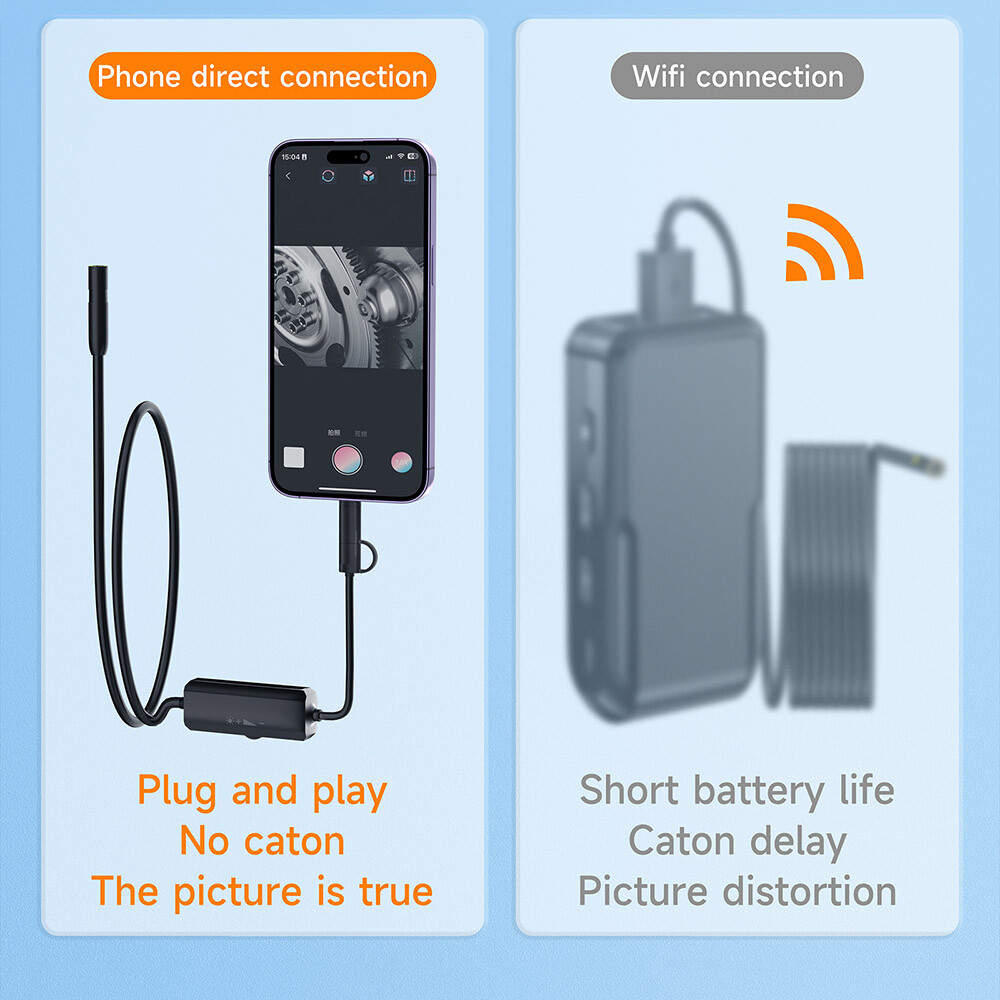 10M/5M/16.4ft Endoscope Borescope Snake Inspection Camera for Android iPhone 16