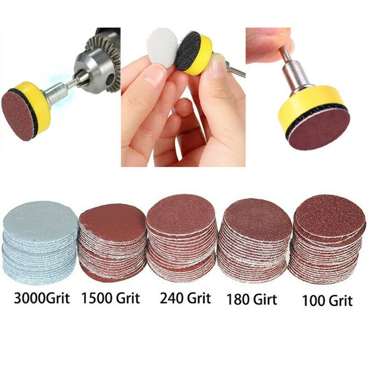 100x Sanding Discs Polishing Wheel Buffing Pad Drill Bits Power Tools For Dremel