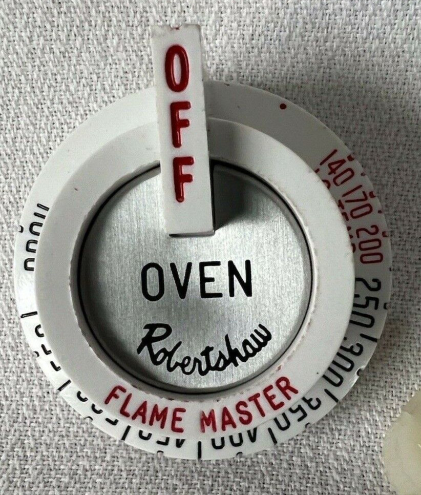 BJ 4590-023 White Dial 140-550 w/Broil Robertshaw Oven Temperature Knob 40-366