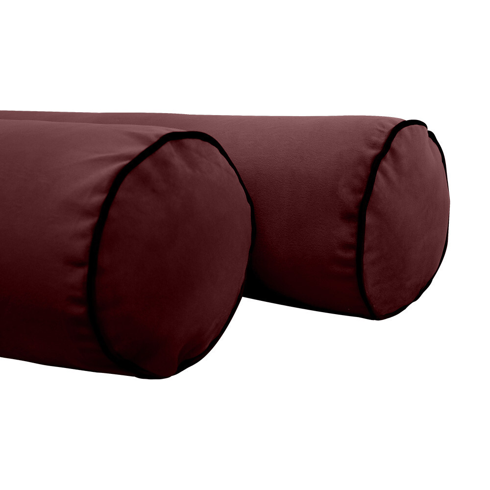 SLIPCOVER ONLY Contrast Twin Style V4 Velvet Indoor Daybed Bolster Cushion AD368