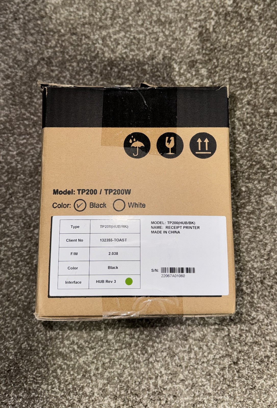 NEW Toast TP 200 Kitchen Receipt Printer POS USB Ethernet Serial | READ