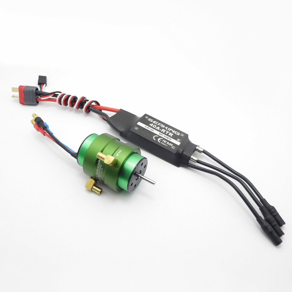2440 KV4500 Water Cooling Brushless Motor 40A ESC f RC Boat Jet Marine Yacht Car