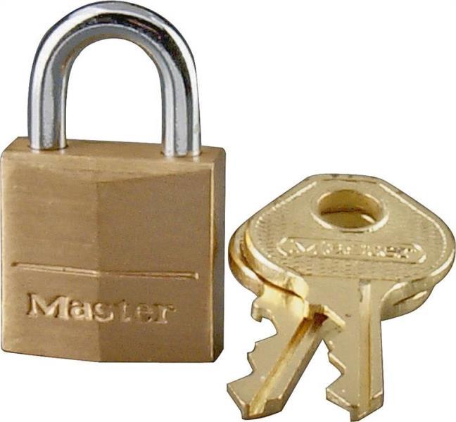 NEW MASTER LOCK 120D SOLID BRASS KEYED PADLOCK 5/32" X 7/16"  6104509