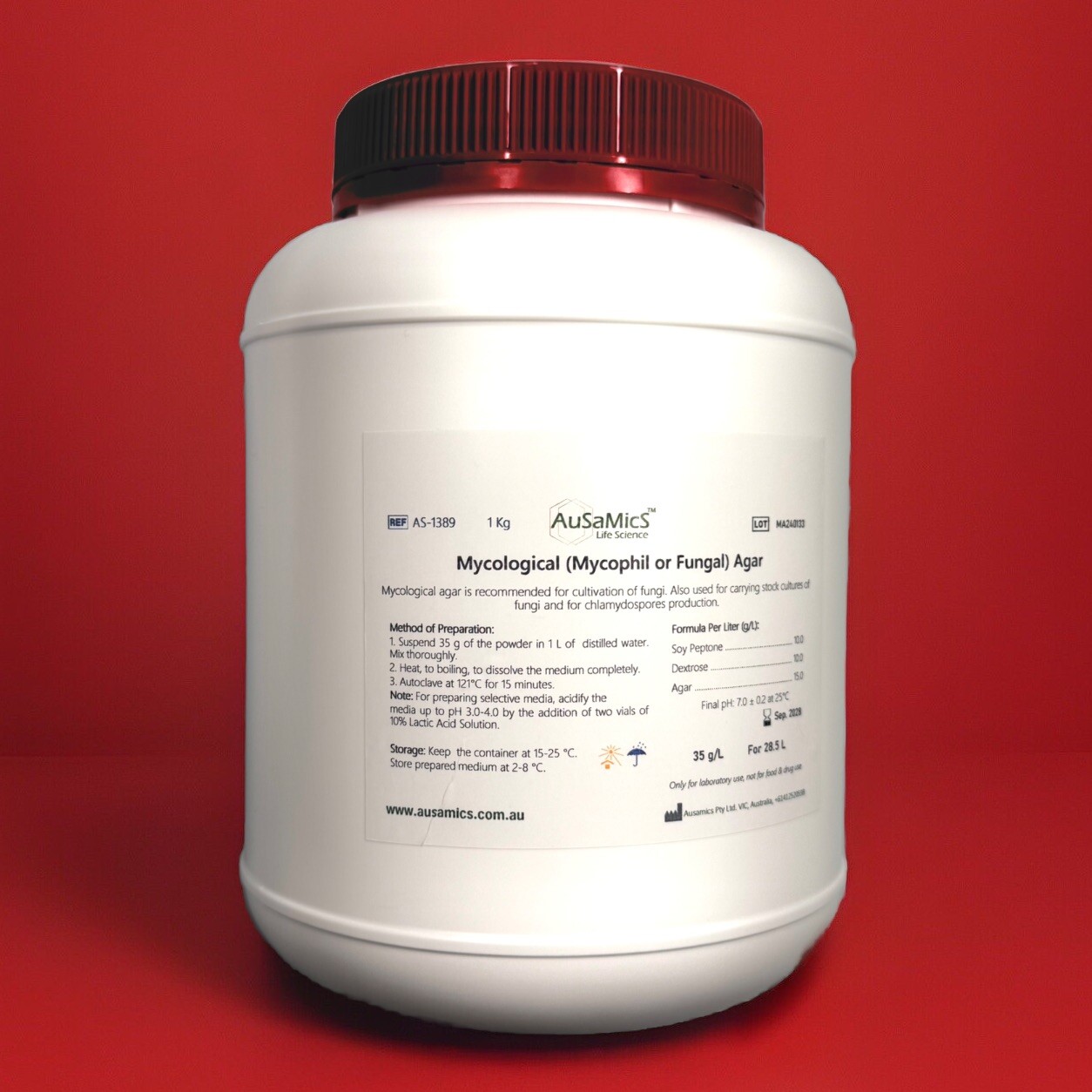 Mycological (Fungal) Agar For cultivation and maintenance of fungi.