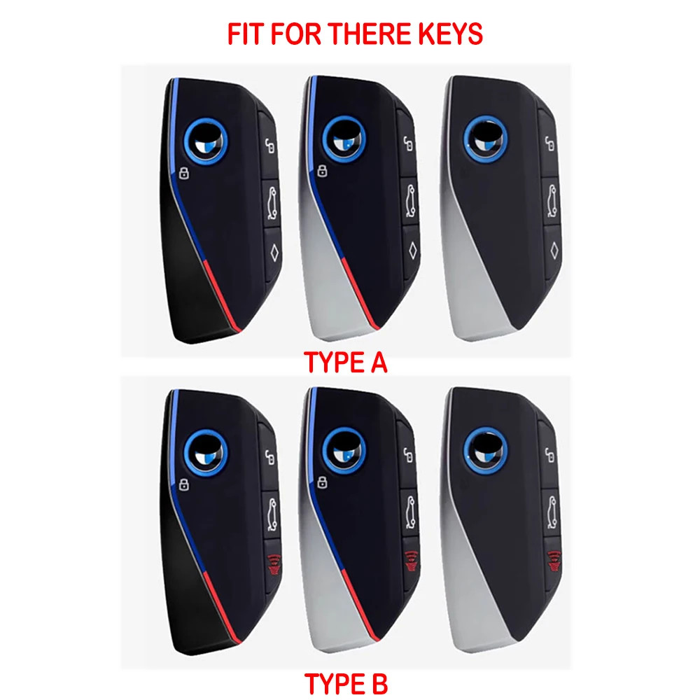 Silicone Key Case Cover for BMW U11 X1 U06 G81 M3 X5 G05 I7 XM IX Series
