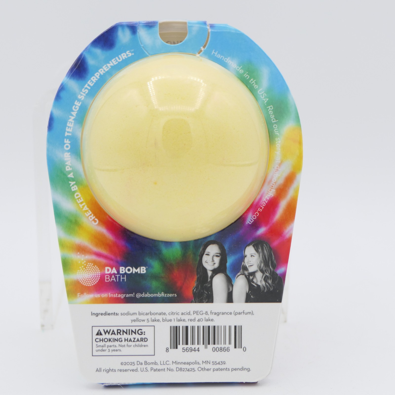 Da Bomb Tie Dye Bath Bomb 2 Pack Passion Fruit Bath Fizzer w/ Surprise Inside