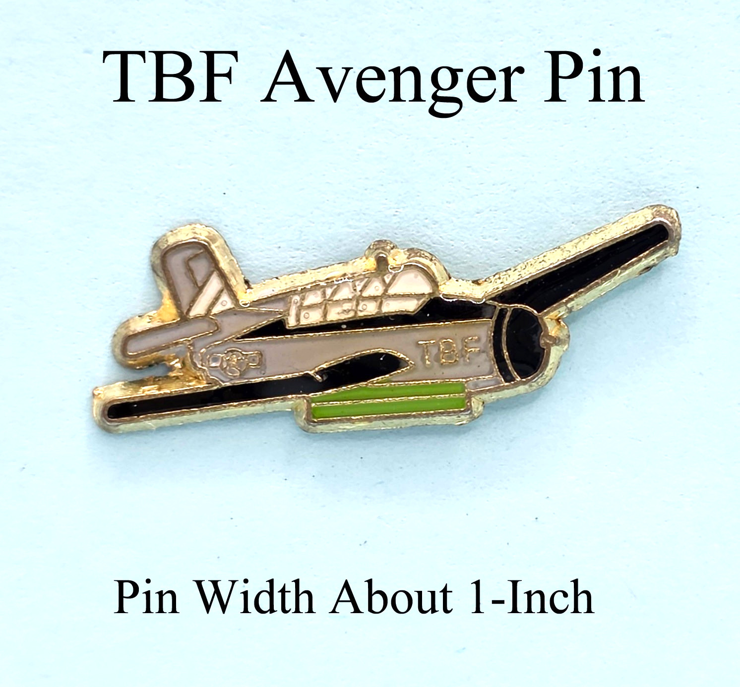 TBF Avenger Aircraft Pin - Metal - About 1-Inch Length - Grumman