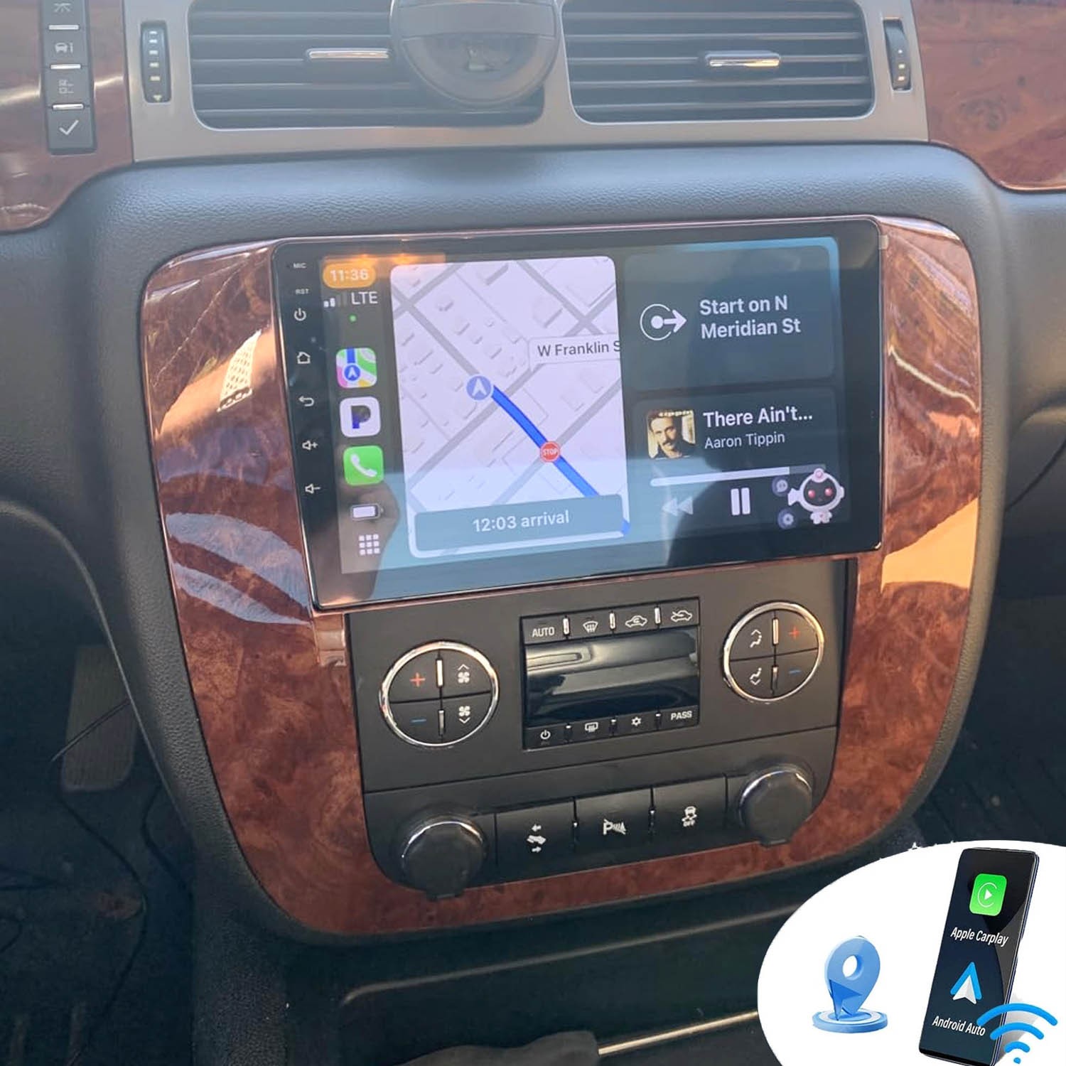 Radio Stereo HeadUnit CarPlay GPS For 2007-2013 GMC Yukon Chevy Tahoe Suburban