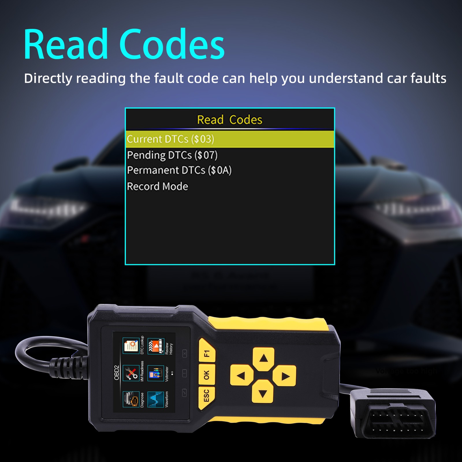 Automotive OBD2 Scanner OBD Code Reader Car Diagnostic Tool Check Engine Fault