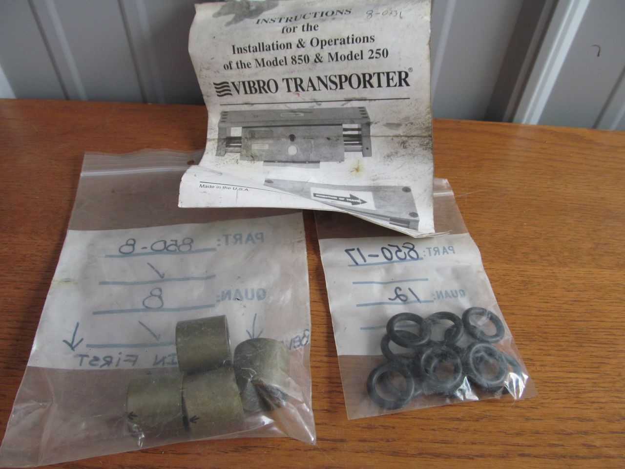 Lot of misc. PARTS for VIBRO TRANSPORTER Model 850 as shown (E-38)