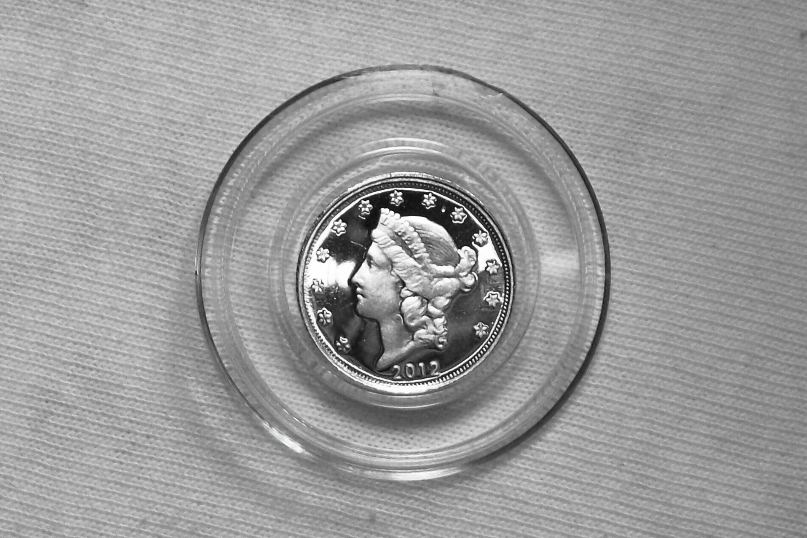 Daniel Carr - 2012 Liberty-Head - 1/20 Troy Oz. Silver, Proof-like, Smooth Edge