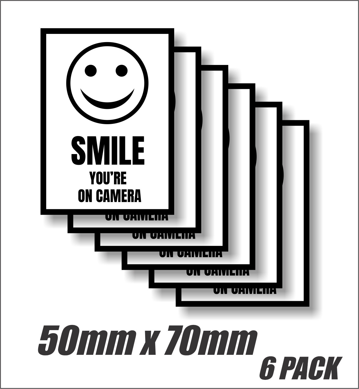 Funny Warning CCTV Security Surveillance Camera Sticker Sign Decal 50mm x 70mm