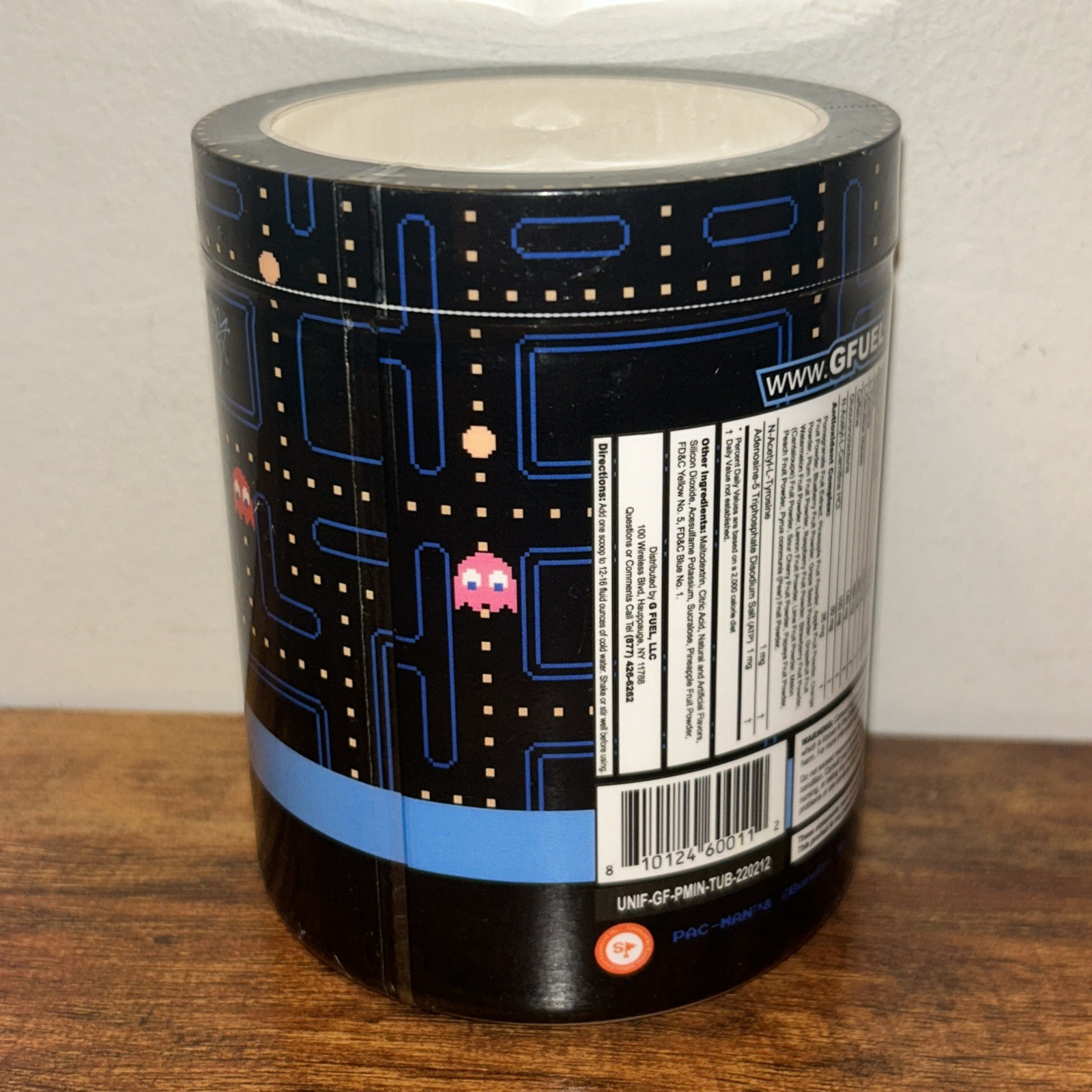 G FUEL Pac-Man Inky Crushed Tart Candy 40 Servings Tub SEALED - EXP 10/2028
