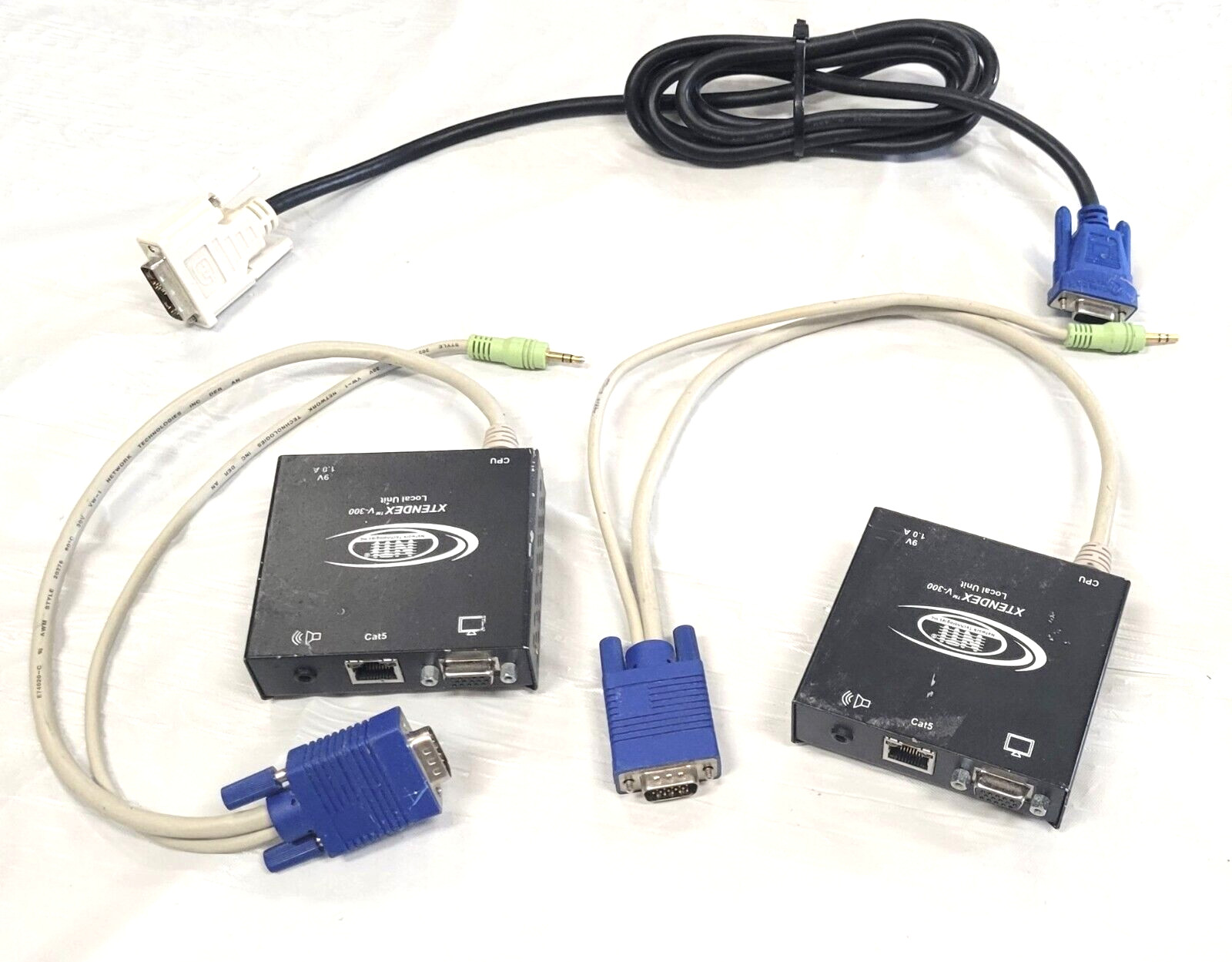 Lot of 2, NIT, ST-C5VA-300, CAT5 VGA Video/Audio Extender Local Unit -Cpics4info