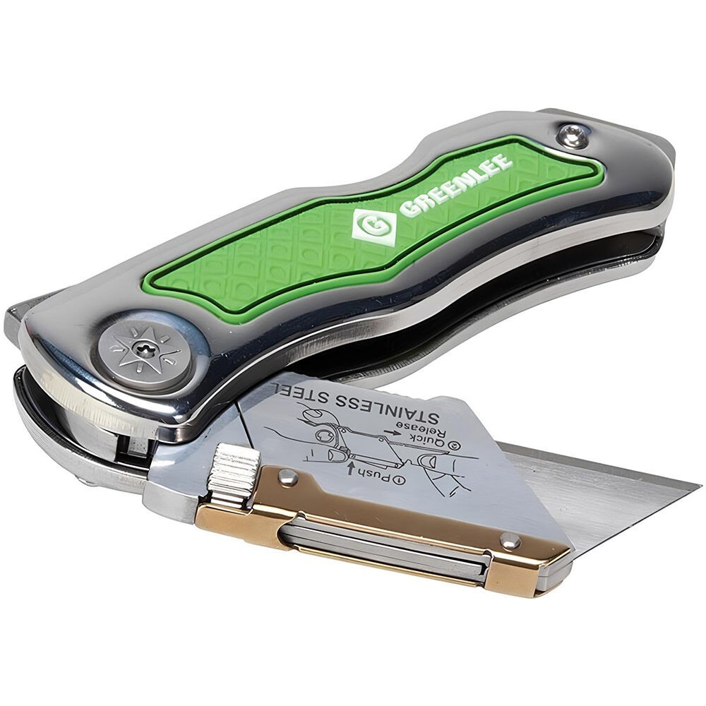 Greenlee Folding Utility Knife With Retractable 3-Position Serrated Blade