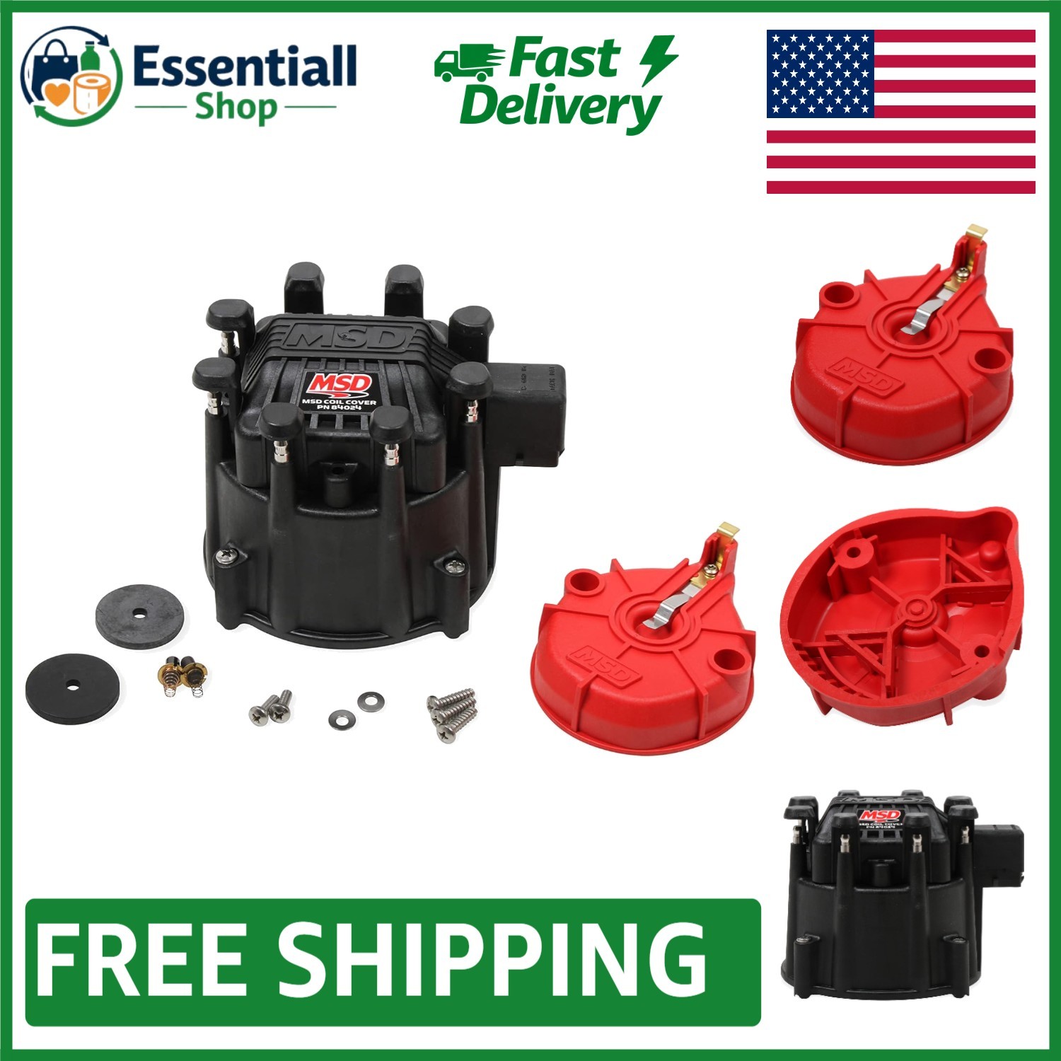 High Quality Black HEI Cap/Rotor Kit - Ultimate Durability for Car Upgrades