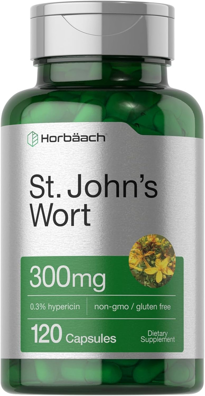Cápsulas de hierba de San Juan 300 mg 120 unidades extracto herbal natural