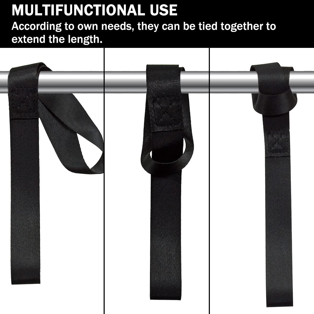 6 Pack Soft Loop Tie Down Straps Loops for Securing ATV UTV Motorcycles