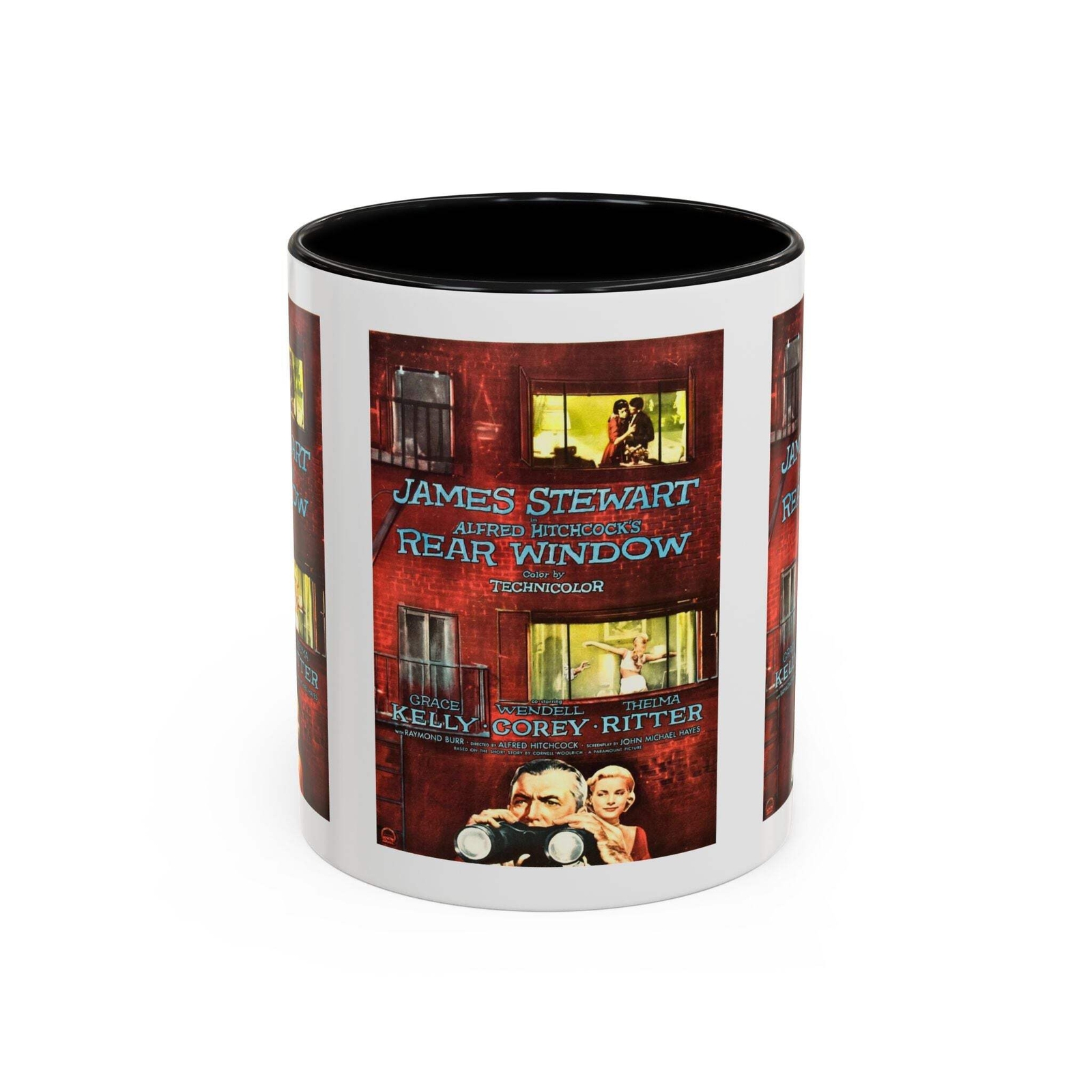 Cult Classic Movie Poster Art Accent Coffee Mug (11, 15oz) - Rear Window 1954