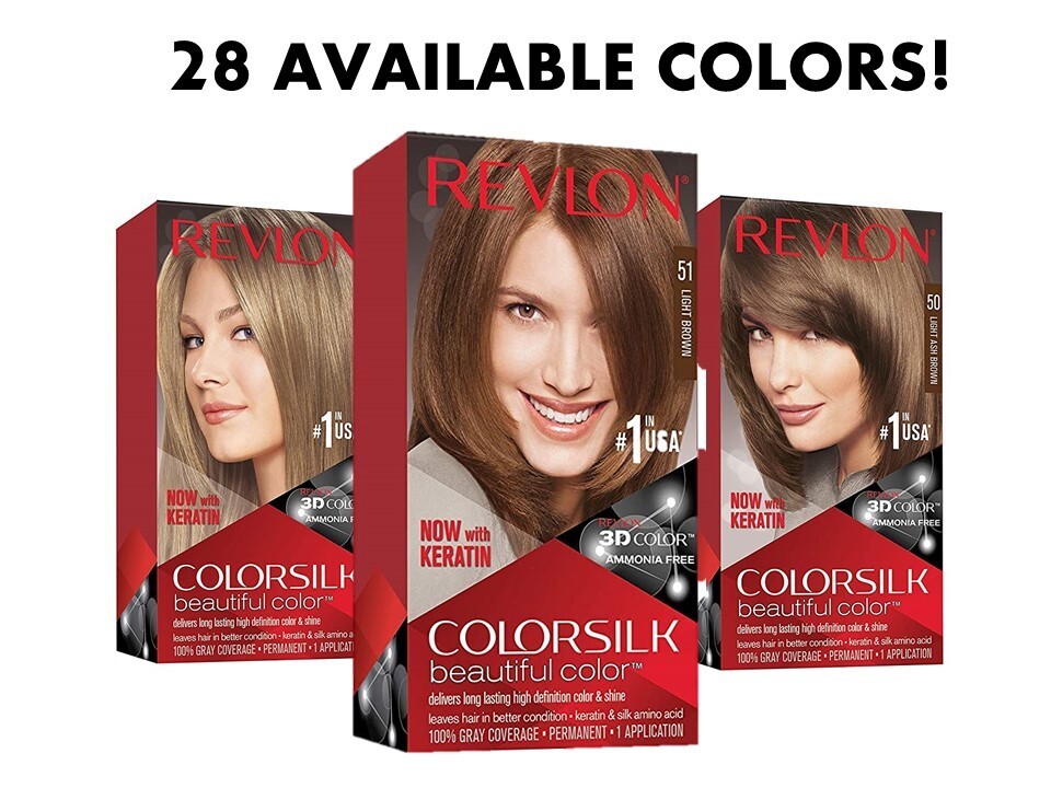 NEW REVLON COLORSILK Permanent Color Gel 3D Hair Dye Black Brown Blonde Burgundy
