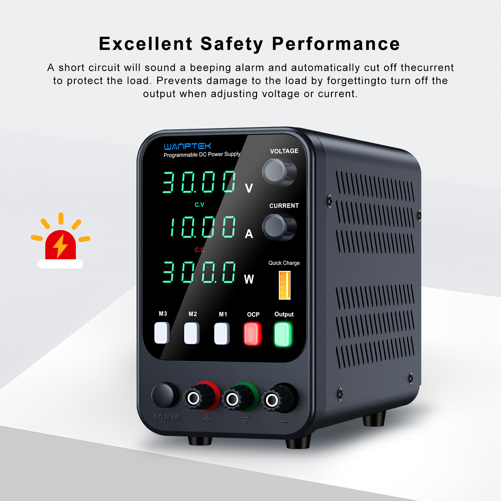 0-30V 5A Adjustable Lab DC Power Supply Variable Bench Switching Internal Memory